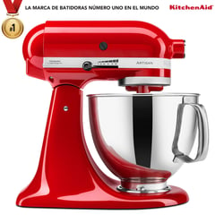 KITCHENAID - Batidora de Pedestal Artisan 4.7 lt Rojo 10 Velocidades 325W