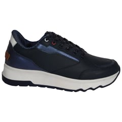 CALZADO CON ALTURA MONSERRATE - Tenis en CUERO para mujer marca moreliber ref iris azul