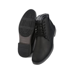 CALZADO CON ALTURA MONSERRATE - Bota en CUERO tipo casual para hombre marca monserrate negro