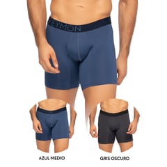 REYMON - Dúo Bóxer Básico En Poliéster Semilargo Para Hombre Ref3089-2