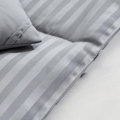 KARYTEX - Plumón Acolchado Sateen Rayas Cama Queen Color Gris