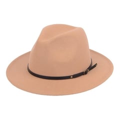 VELBROS - Sombrero Fedora Hombre Mujer Gardel Sol Uv Elegante Fiesta - Beige