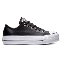 CONVERSE - Tenis Chuck Taylor All Star LiftClean Leather-Negro