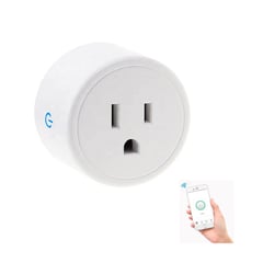 GENERICO - 1 Smart Plug Enchufe Inteligente Wifi Alexa /Google Blanco