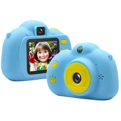 GENERICO - Camara digital para niños y niñas fotos y videos +micro sd 32gb - azul