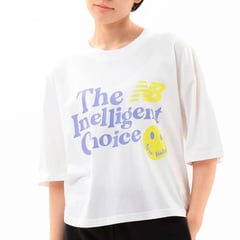 NEW BALANCE - Camiseta Essentials Endless Dayz Mujer-Blanco