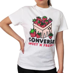 CONVERSE - Camiseta Basket Para Mujer-Blanco