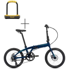 DTFLY - Bicicleta Plegable Tern B8 Azul Rin 20 + Candado 8001