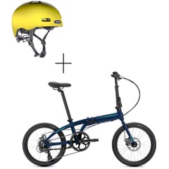 DTFLY - Bicicleta Plegable Tern B8 Azul Rin 20 + Casco Nutcase