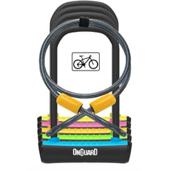 ONGUARD - Candado para bicicletas neon 8154 con guaya.