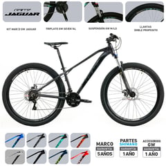 GW - Bicicleta Mtb Jaguar Rin 29 Shimano 7 vel Disco