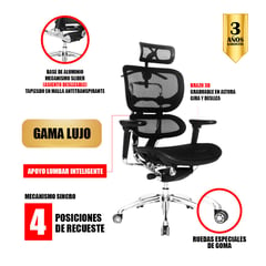 MUEBLESYA - Silla de Oficina Ergohuman Juan de Acosta Mecanismo Lujo