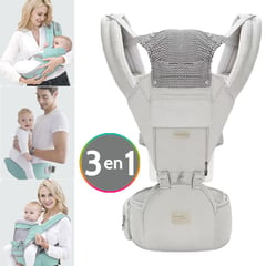 MIFANQI - Cargador canguro silla bebé 3 en 1 ergonómico beige