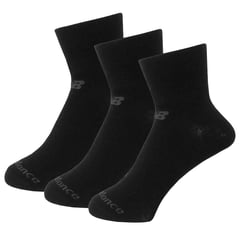 NEW BALANCE - Medias Flat Knit Ankle 3 Pares-Negro