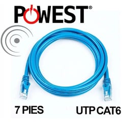 POWEST - Patch cord (cable de red) categoría 6 7ft (2m)