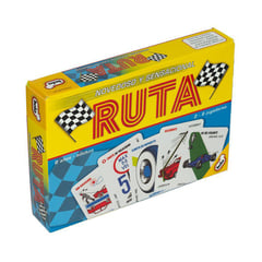 JUGANDO Y EDUCANDO - Juego de mesa cartas ruta original con bandeja de juego niños adultos