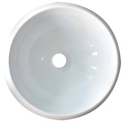 TAUMM - Lavamanos de sobreponer en ceramica blanco 16cm39cm39cm