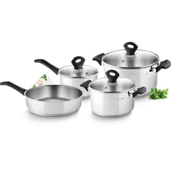 LAMART - Batería 7pz LT1110 Cocina Acero inoxidable Set Juego de Ollas