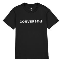 CONVERSE - Camiseta Wordmark Ss Mujer-Negro