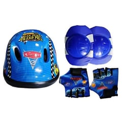 AFM - CASCO DE PROTECCION PARA NIÑOS + KIT DE PROTECCIÒN AZUL