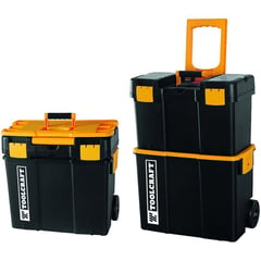 TOOL CRAFT - Caja De Herramientas 2 En 1 Desmontable Con Ruedas Toolcraft