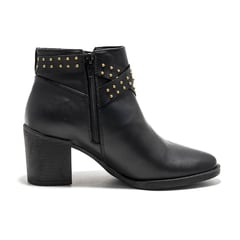 VIOLA - Botin para mujer tacon medio naval negro