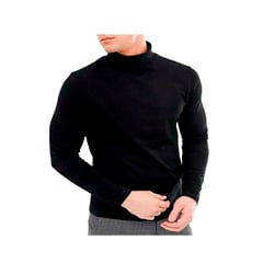 SYK - Buzo Cuello Tortuga Para Hombre Negro.