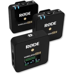 RODE - Wireless Go ii con 2 micrófonos inalámbricos negro