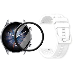 GENERICO - Nanoglass + pulso goma 22mm para xiaomi amazfit gtr 3 pro