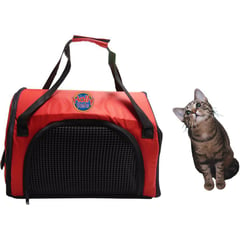 HALLY PET - Morral cargador cabina 41 cm x 27 cm x 24 cm rojo