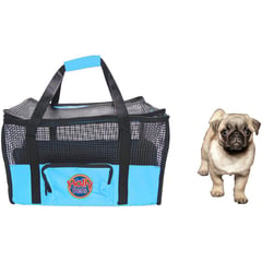 HALLY PET - Maletín cargador mediano 42 cm x 26 cm x 24 cm celeste