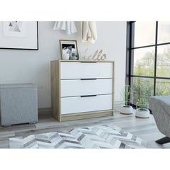 RTA DESIGN - Cómoda 3 cajones kaia  duna+blanco 68,7x70x41,3 rta muebles