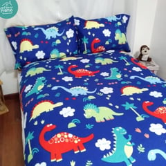 GENERICO - Juego De Sábanas Infantil niños-niñas - Dinosaurios cama Semidoble