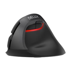 DELUX - Mouse Vertical Ergonómico Inalámbrico M618mini GX, 6 Keys Negro