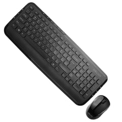 DELUX - Combo Inalámbrico Teclado Multimedia Mouse - Negro