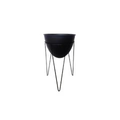 RENOVEMOS - Soporte tres pata 50 cm negro con matera negra