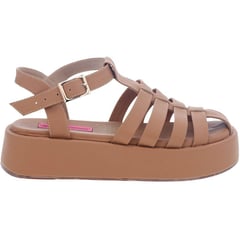 MERCEDES CAMPUZANO - Sandalia Plataforma Chloe de Mujer - Beige