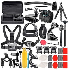 NEEWER - Kit de accesorios 50 en 1 para gopro hero, max black