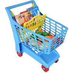 BOY TOYS - Carrito con mercado de juguete marca boy toys.