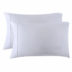 GENERICO - Fundas Para Almohada 50x70 Cm Estándar X 2 Unidades Bella Home Blanco