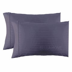 GENERICO - Fundas Para Almohada 50x70 Cm Estándar X 2 Unidades Bella Home Gris Oscuro