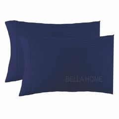 GENERICO - Fundas Para Almohada 50x90 Cm King X 2 Unidades Bella Home Azul Navy