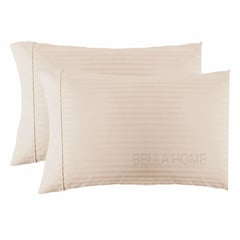 GENERICO - Fundas Para Almohada 50x90 Cm King X 2 Unidades Bella Home Beige