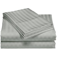 GENERICO - Juego De Sábanas Bella Home King 200x200x40 Cm Gris Plata