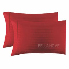 GENERICO - Fundas Para Almohada 50x70 Cm Estándar X 2 Unidades Bella Home Rojo