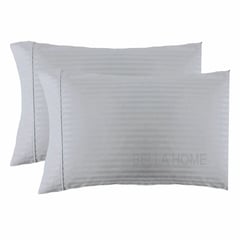 GENERICO - Fundas Para Almohada 50x90 Cm King X 2 Unidades Bella Home Gris Plata