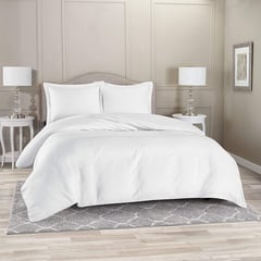 GENERICO - Duvet cover funda de plumon doble sateen stripe blanco a rayas