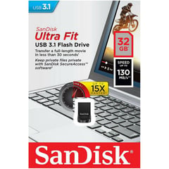 SANDISK - Memoria usb sandisk ultra fit flash drive 32 gb