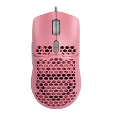 DELUX - Mouse Gamer M700A Honeycomb RGB, 7 Botones, 7200 dpi Rosado