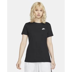 NIKE - CAMISETA CLUB TEE NEGRO MUJER.